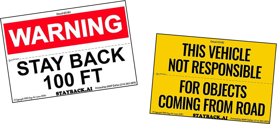 Two warning signs about a back draft and not ringing the bell.
